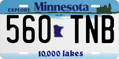 MN license plate 560TNB