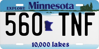MN license plate 560TNF
