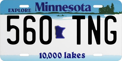 MN license plate 560TNG