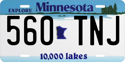 MN license plate 560TNJ