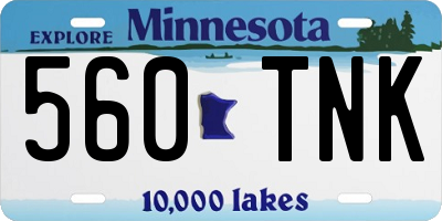 MN license plate 560TNK