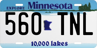 MN license plate 560TNL