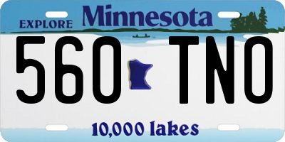 MN license plate 560TNO