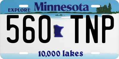 MN license plate 560TNP