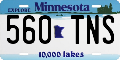 MN license plate 560TNS