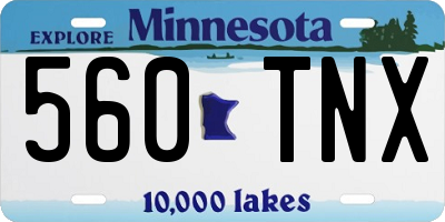 MN license plate 560TNX