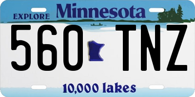 MN license plate 560TNZ