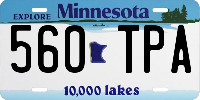 MN license plate 560TPA