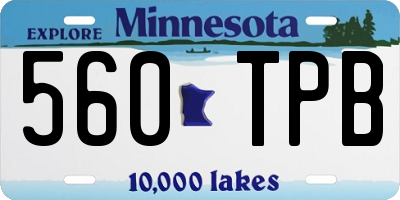 MN license plate 560TPB