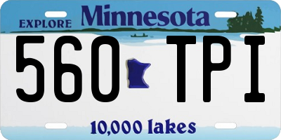 MN license plate 560TPI