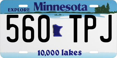 MN license plate 560TPJ