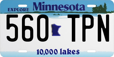 MN license plate 560TPN