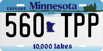 MN license plate 560TPP