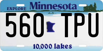 MN license plate 560TPU