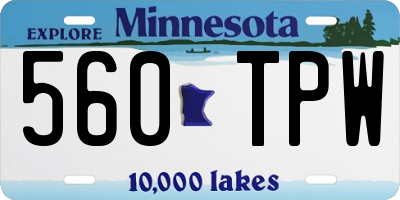 MN license plate 560TPW