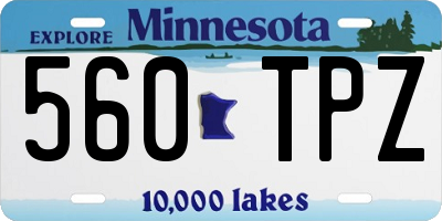 MN license plate 560TPZ