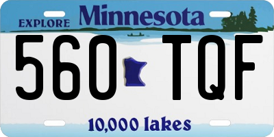 MN license plate 560TQF