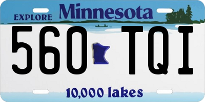 MN license plate 560TQI