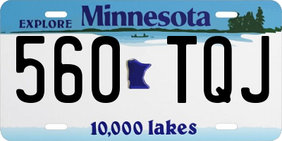 MN license plate 560TQJ