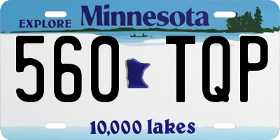 MN license plate 560TQP