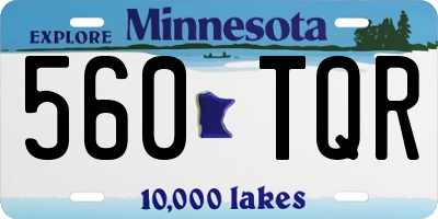 MN license plate 560TQR