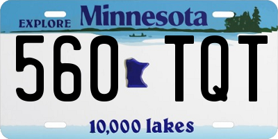 MN license plate 560TQT