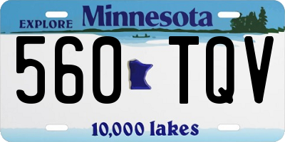 MN license plate 560TQV