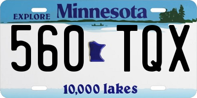 MN license plate 560TQX