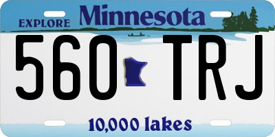 MN license plate 560TRJ