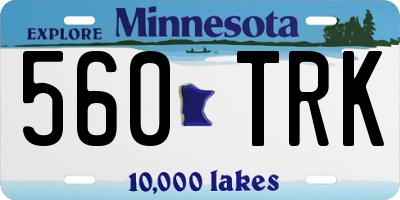 MN license plate 560TRK