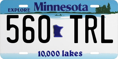 MN license plate 560TRL