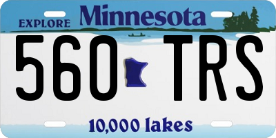 MN license plate 560TRS