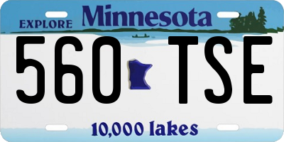 MN license plate 560TSE