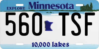 MN license plate 560TSF