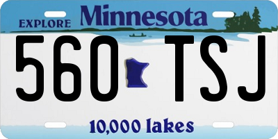 MN license plate 560TSJ