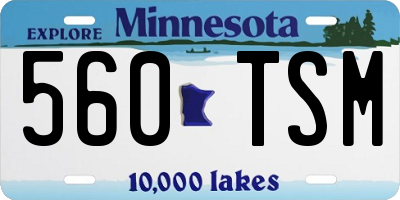 MN license plate 560TSM