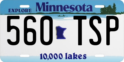 MN license plate 560TSP