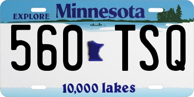 MN license plate 560TSQ