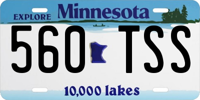 MN license plate 560TSS