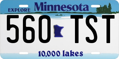 MN license plate 560TST