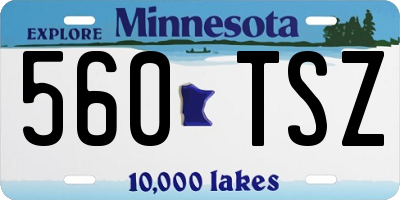MN license plate 560TSZ
