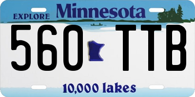 MN license plate 560TTB