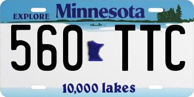 MN license plate 560TTC
