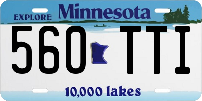 MN license plate 560TTI
