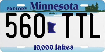 MN license plate 560TTL