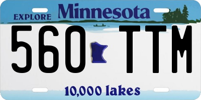 MN license plate 560TTM