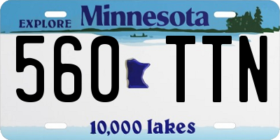 MN license plate 560TTN