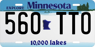 MN license plate 560TTO