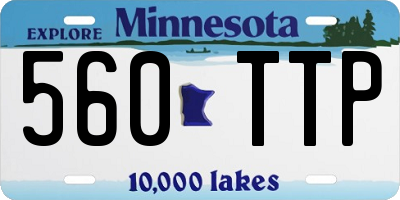 MN license plate 560TTP