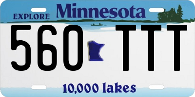 MN license plate 560TTT